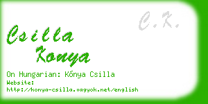 csilla konya business card