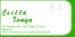 csilla konya business card